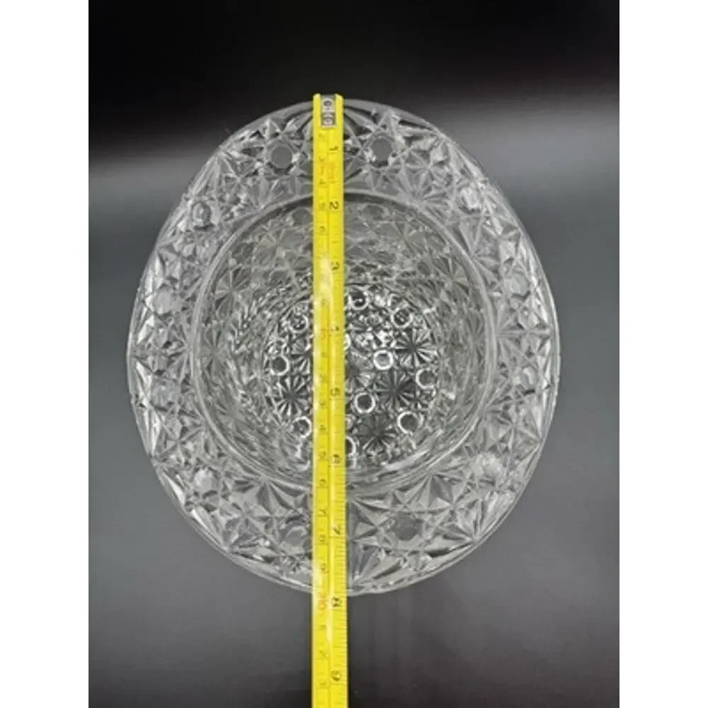 Fenton Ice Bucket Wine Holder Daisy Button Pattern Lg Clear Glass Vintage READ